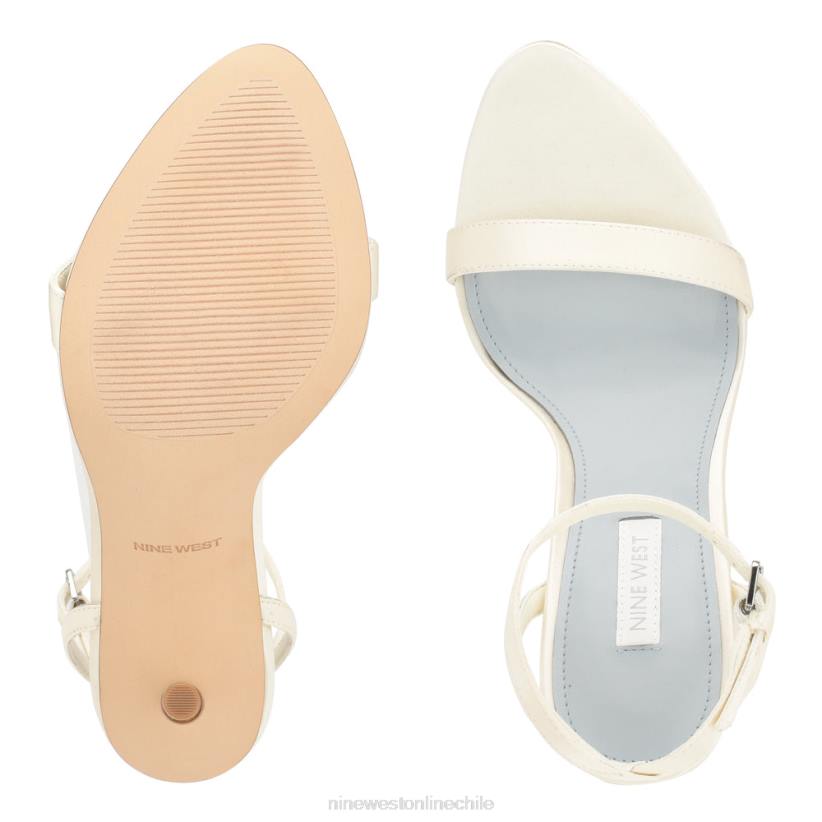 Nine West sandalias reina con tira en el tobillo 2Z2T333 satén marfil Nine West chile outlet
