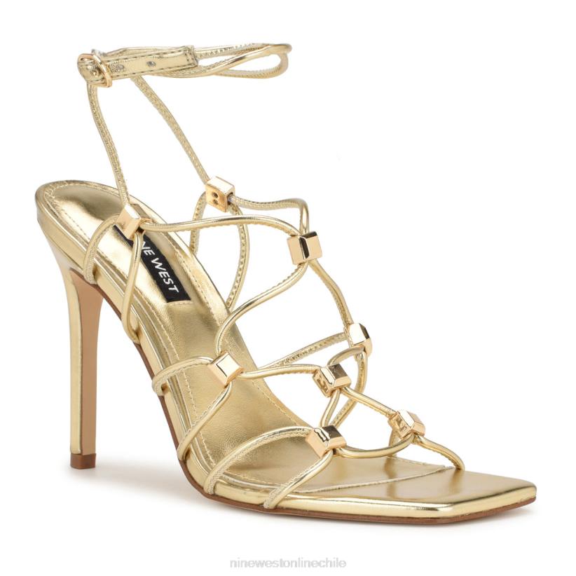 Nine West sandalias tenor con tacón cruzado en el tobillo 2Z2T252 platino Nine West sandals
