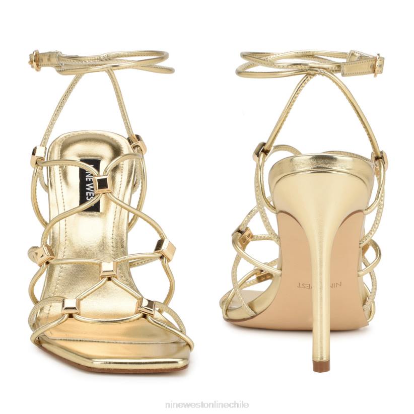 Nine West sandalias tenor con tacón cruzado en el tobillo 2Z2T252 platino Nine West sandals