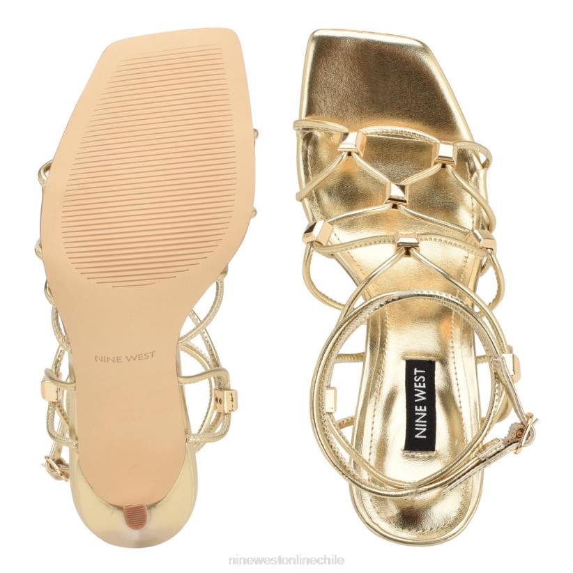 Nine West sandalias tenor con tacón cruzado en el tobillo 2Z2T252 platino Nine West sandals