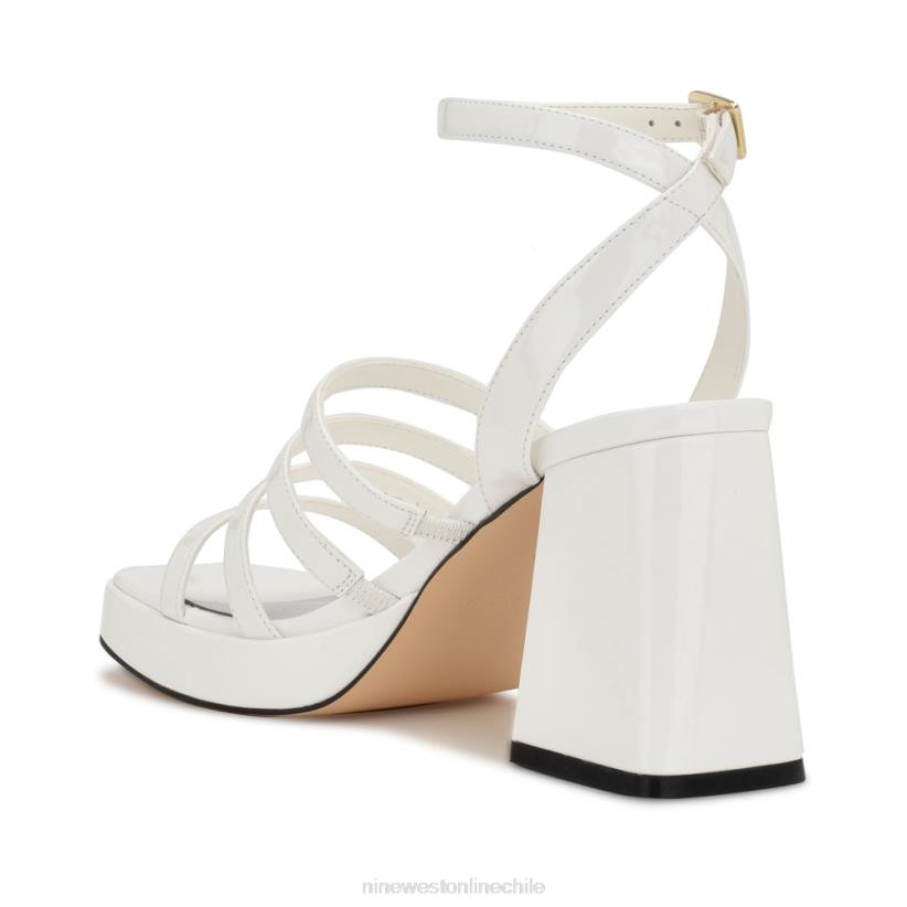 Nine West sandalias teriss con plataforma y tiras 2Z2T279 patente blanca Nine West chile outlet