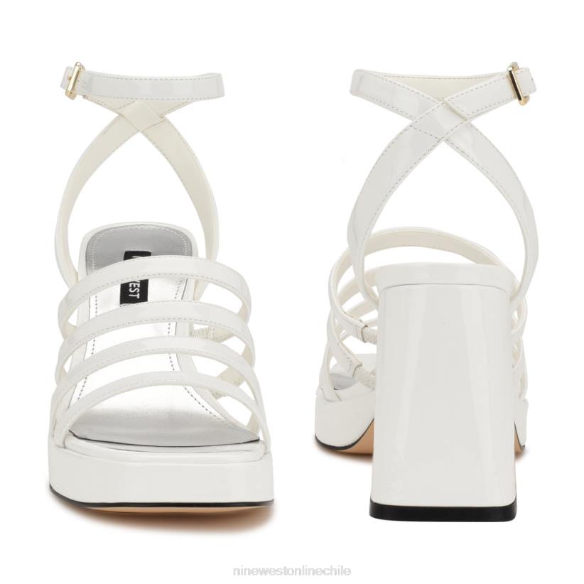 Nine West sandalias teriss con plataforma y tiras 2Z2T279 patente blanca Nine West chile outlet