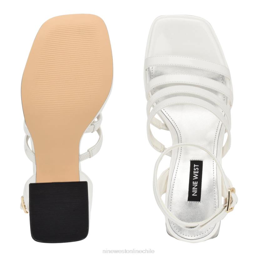 Nine West sandalias teriss con plataforma y tiras 2Z2T279 patente blanca Nine West chile outlet