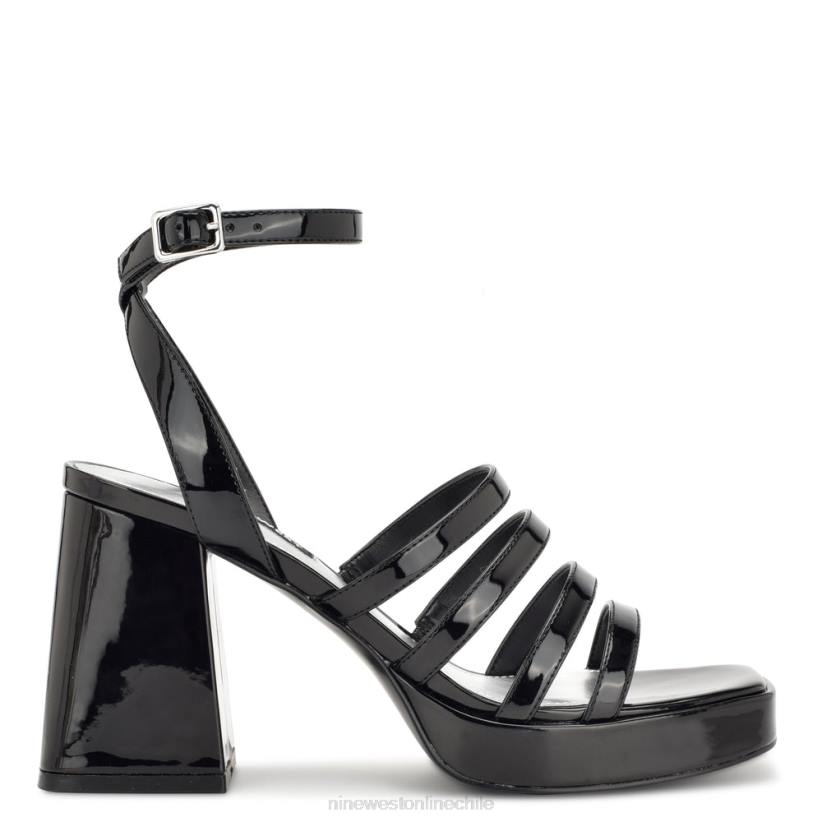 Nine West sandalias teriss con plataforma y tiras 2Z2T282 charol negro Nine West sandals