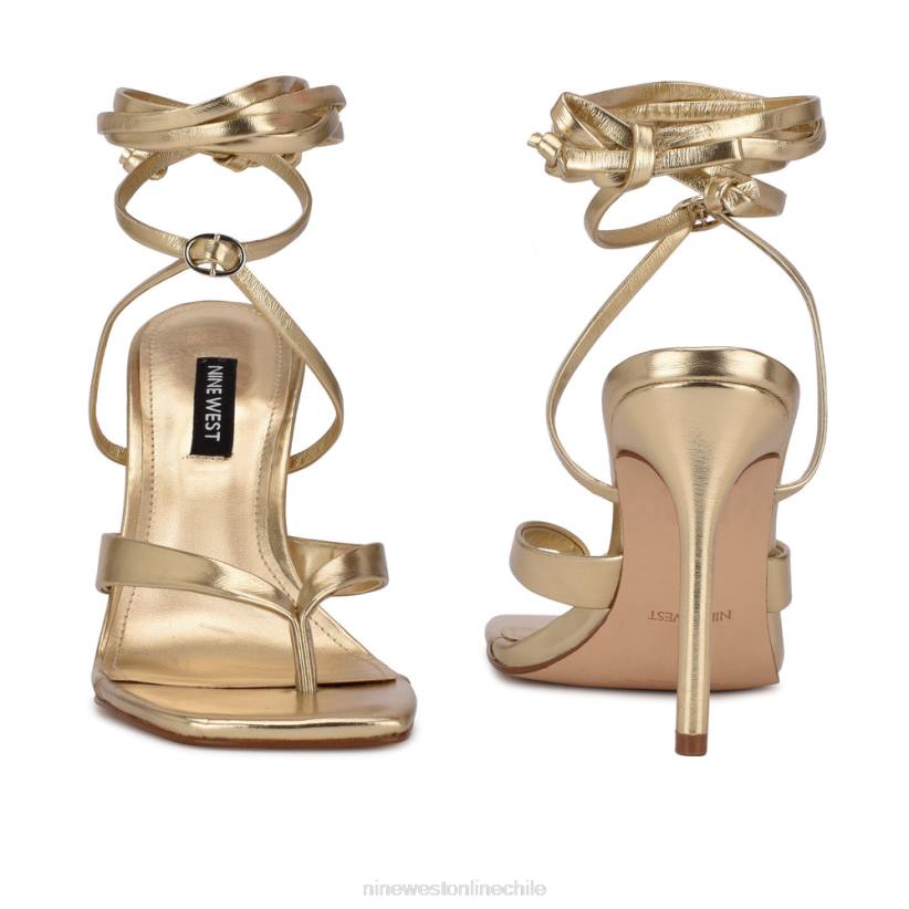Nine West sandalias terrie de tacón cruzadas en el tobillo 2Z2T583 platino Nine West zapatillas chile