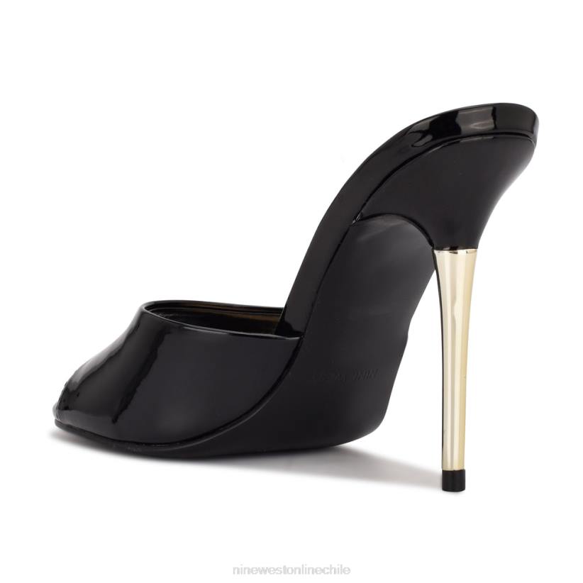 Nine West sandalias tipo chancla con tacón divas 2Z2T478 negro Nine West cartera negra