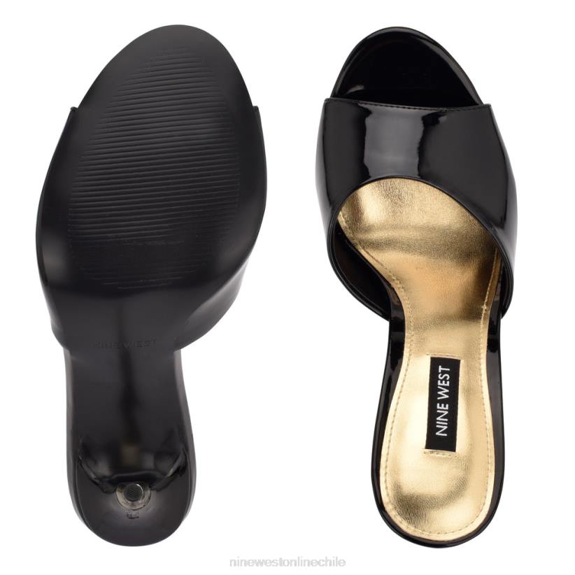 Nine West sandalias tipo chancla con tacón divas 2Z2T478 negro Nine West cartera negra