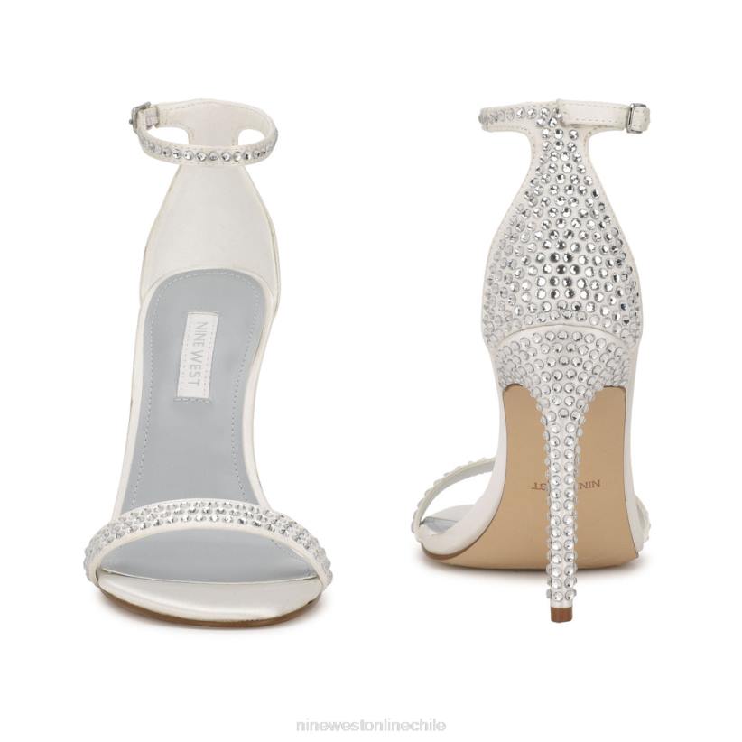 Nine West sandalias toria con tira en el tobillo 2Z2T637 satén blanco Nine West zapatillas chile