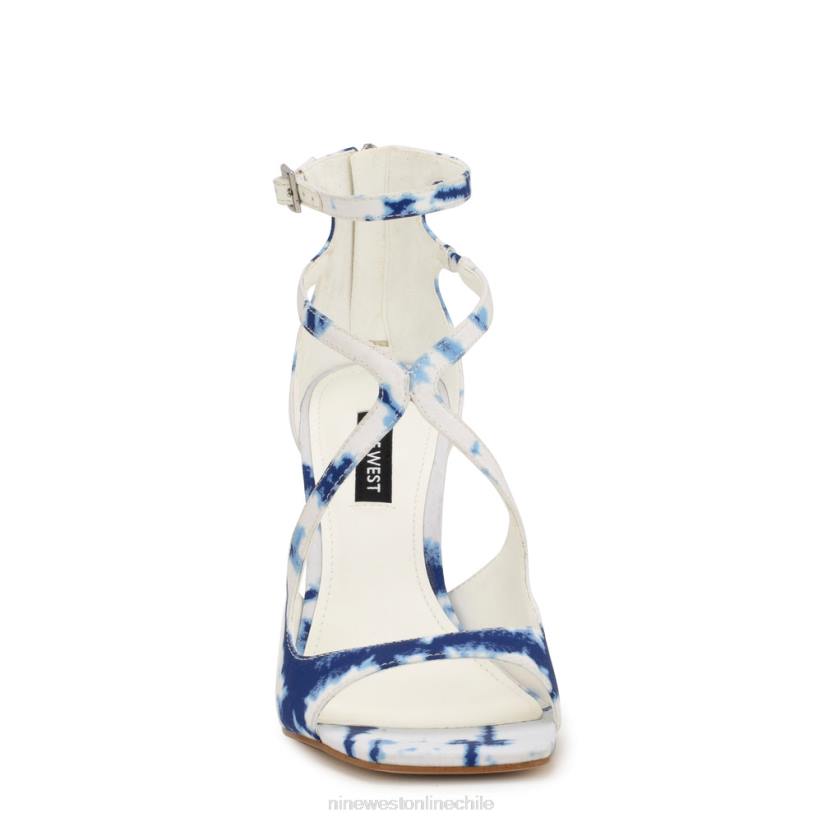 Nine West sandalias tulah con tira en el tobillo 2Z2T168 teñido anudado azul blanco Nine West sandals