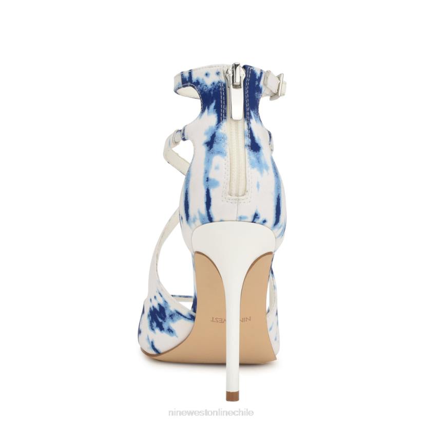 Nine West sandalias tulah con tira en el tobillo 2Z2T168 teñido anudado azul blanco Nine West sandals