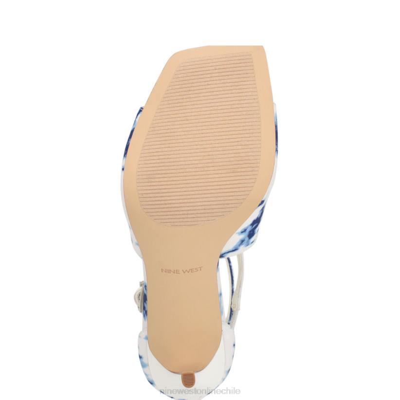 Nine West sandalias tulah con tira en el tobillo 2Z2T168 teñido anudado azul blanco Nine West sandals