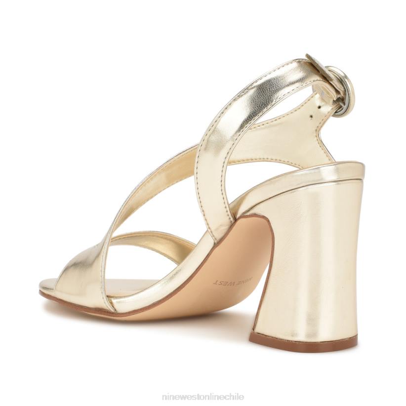 Nine West sandalias ushila de tacón 2Z2T316 platino Nine West cartera negra
