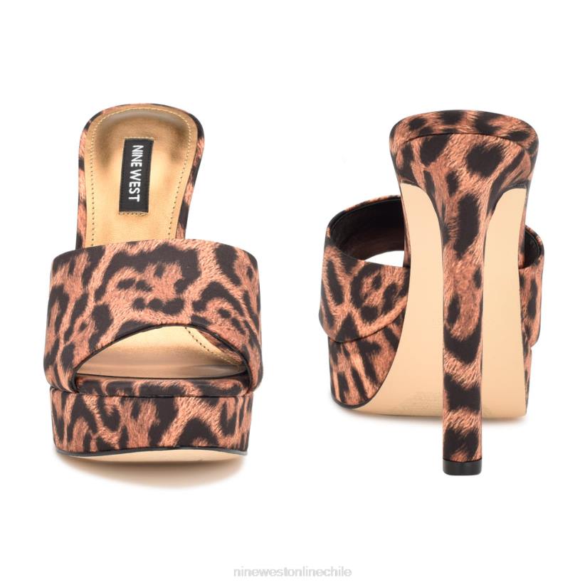Nine West sandalias wilia con plataforma 2Z2T310 satén de leopardo Nine West cartera negra