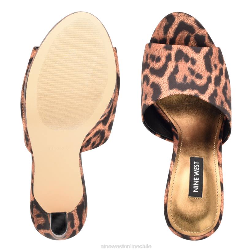 Nine West sandalias wilia con plataforma 2Z2T310 satén de leopardo Nine West cartera negra