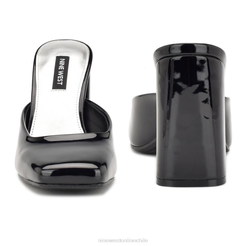 Nine West chanclas de tacón Yogi 2Z2T691 charol negro Nine West zapatillas chile