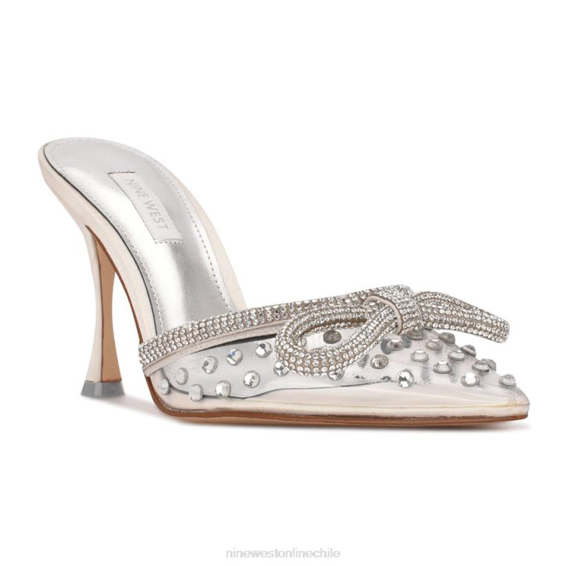 Nine West chanclas de tacón nanita 2Z2T710 cristal claro/plata Nine West chile carteras