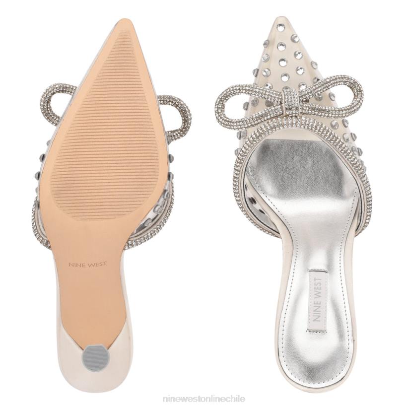 Nine West chanclas de tacón nanita 2Z2T710 cristal claro/plata Nine West chile carteras