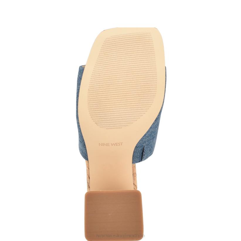 Nine West sandalias con tacón teice 2Z2T667 mezclilla azul Nine West zapatillas chile