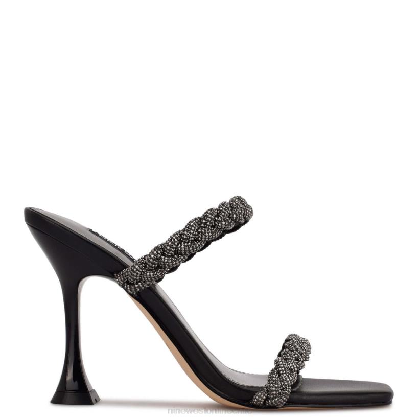 Nine West sandalias con tacón y cremallera 2Z2T1809 cristal negro Nine West chile outlet