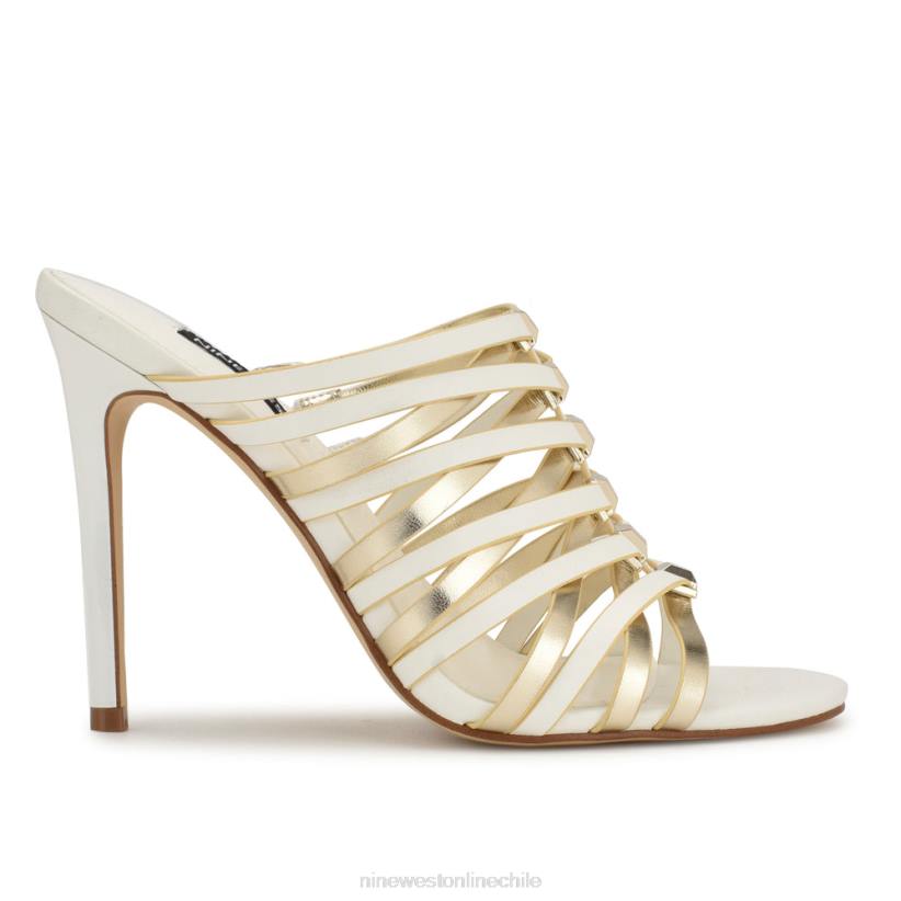 Nine West sandalias de tacón imprescindibles 2Z2T1703 platino blanco Nine West shoes
