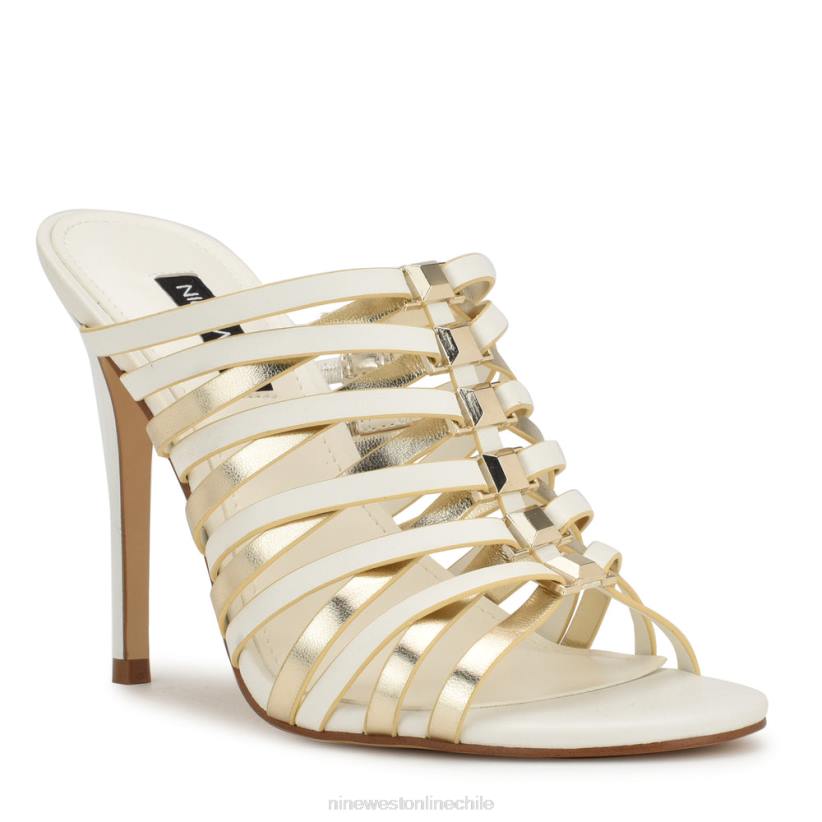 Nine West sandalias de tacón imprescindibles 2Z2T1703 platino blanco Nine West shoes