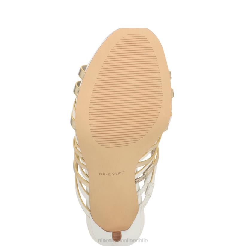 Nine West sandalias de tacón imprescindibles 2Z2T1703 platino blanco Nine West shoes