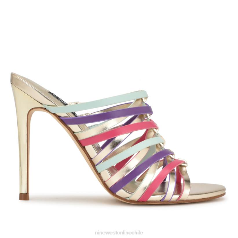 Nine West sandalias de tacón imprescindibles 2Z2T1706 oro múltiple Nine West chile carteras