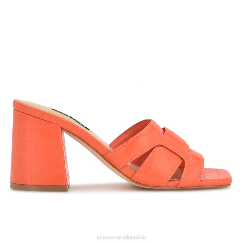 Nine West sandalias de tacón kaelyn 2Z2T2081 cocodrilo naranja Nine West shoes