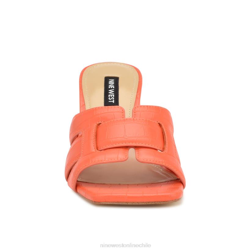 Nine West sandalias de tacón kaelyn 2Z2T2081 cocodrilo naranja Nine West shoes
