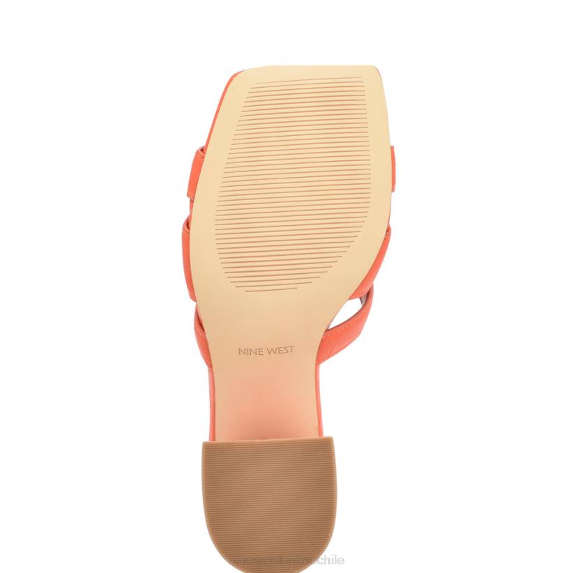 Nine West sandalias de tacón kaelyn 2Z2T2081 cocodrilo naranja Nine West shoes