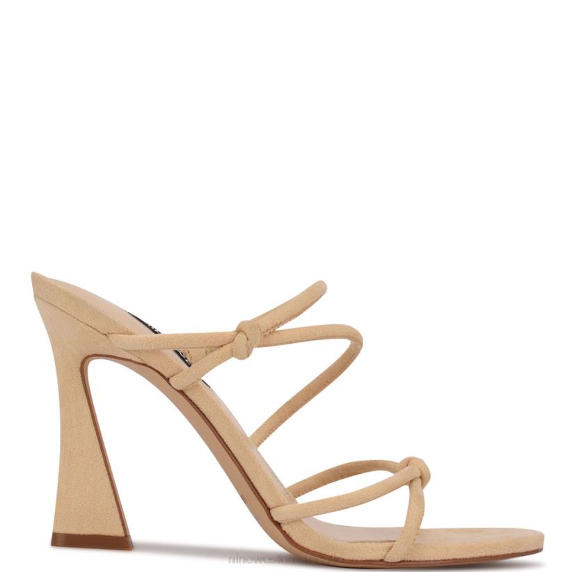 Nine West sandalias de tacón kims 2Z2T2034 ante natural claro Nine West sandals