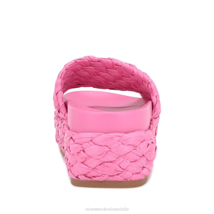Nine West sandalias estilo alpargata canni 2Z2T646 rafia rosa Nine West cartera negra