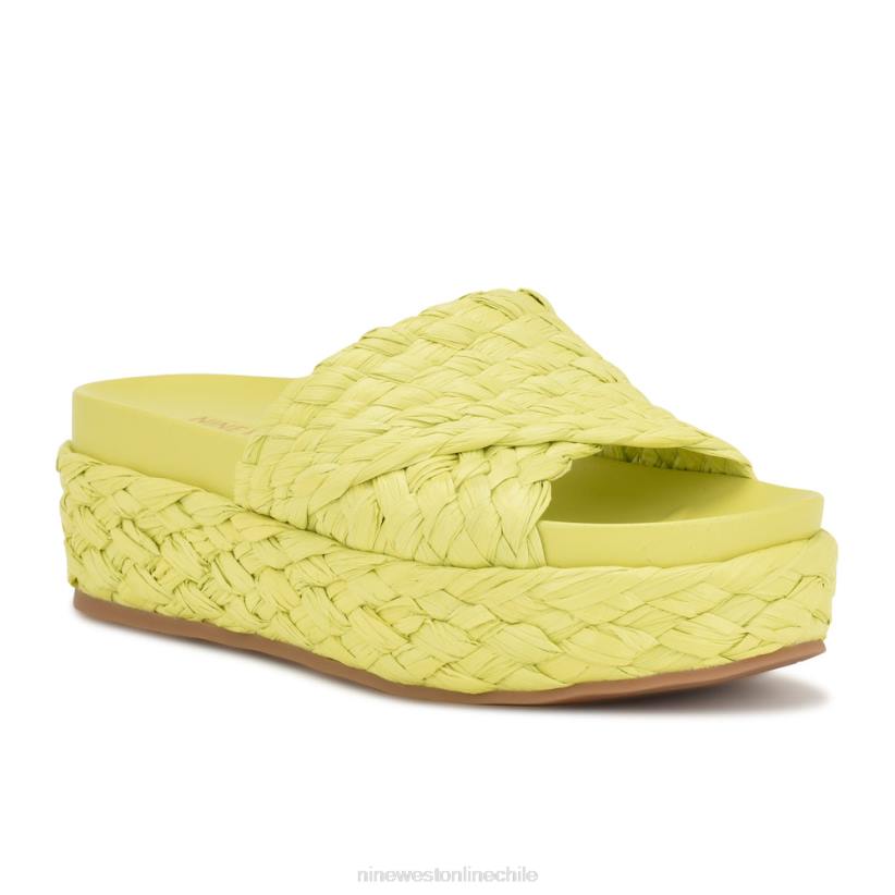 Nine West sandalias estilo alpargata canni 2Z2T648 rafia verde lima Nine West sandals