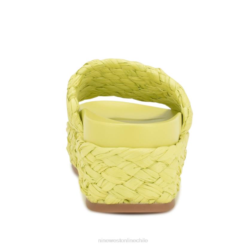 Nine West sandalias estilo alpargata canni 2Z2T648 rafia verde lima Nine West sandals