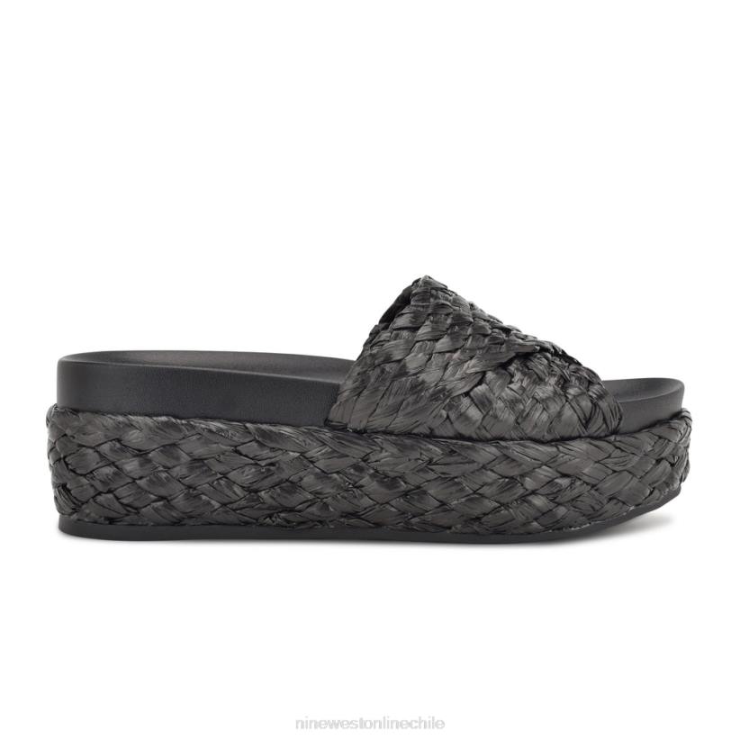 Nine West sandalias estilo alpargata canni 2Z2T649 rafia negra Nine West zapatillas chile