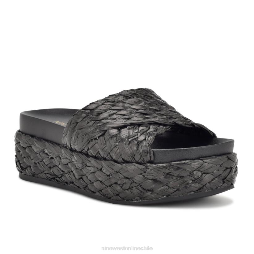 Nine West sandalias estilo alpargata canni 2Z2T649 rafia negra Nine West zapatillas chile