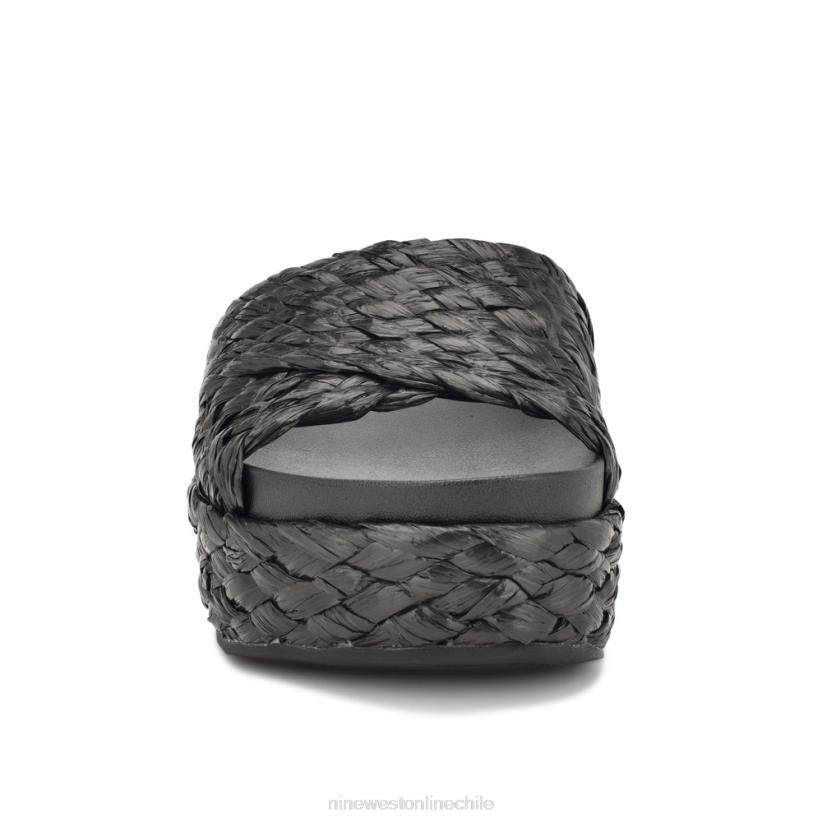 Nine West sandalias estilo alpargata canni 2Z2T649 rafia negra Nine West zapatillas chile