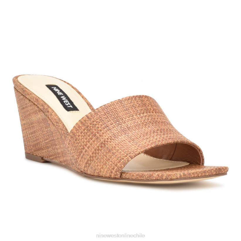 Nine West sandalias kerina con cuña 2Z2T657 rafia marrón Nine West chile outlet