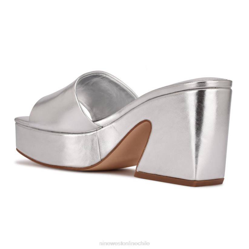 Nine West sandalias oklee con plataforma 2Z2T2008 plata Nine West cartera negra