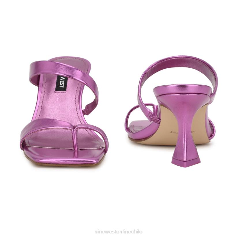 Nine West sandalias padma con tacón 2Z2T1817 rosa metalizado Nine West shoes