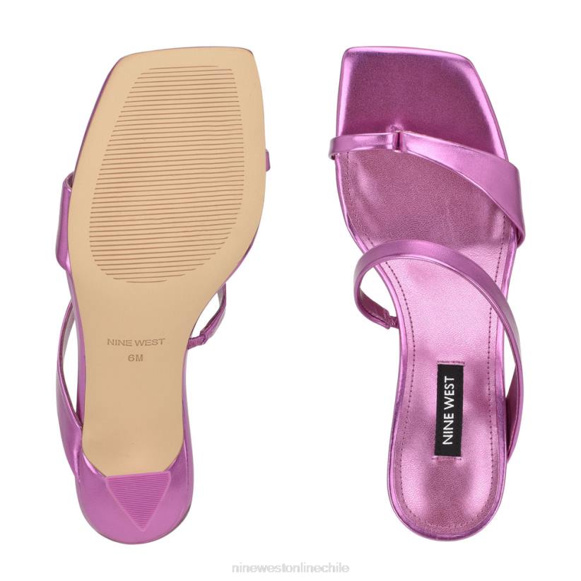 Nine West sandalias padma con tacón 2Z2T1817 rosa metalizado Nine West shoes