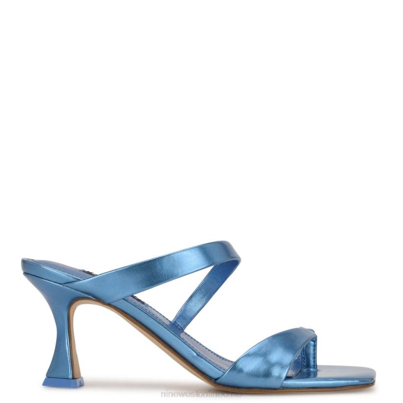Nine West sandalias padma con tacón 2Z2T1818 azul metalizado Nine West sandals