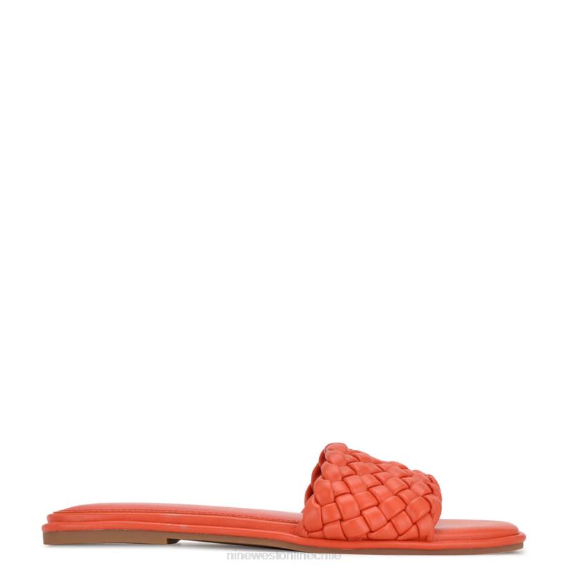 Nine West sandalias planas ohhi 2Z2T1054 naranja sanguina Nine West cartera negra