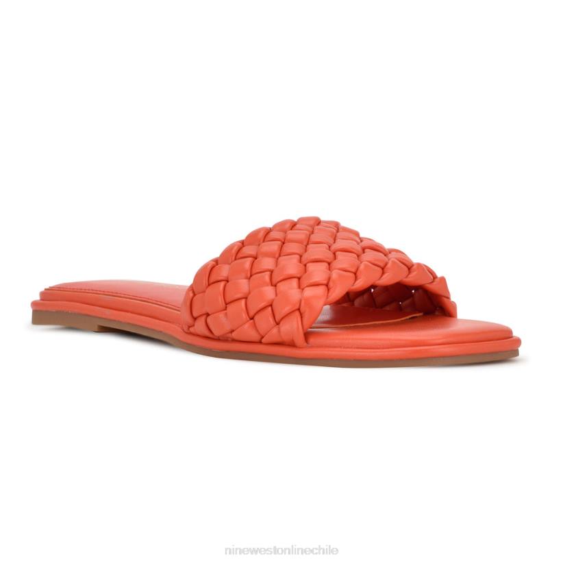 Nine West sandalias planas ohhi 2Z2T1054 naranja sanguina Nine West cartera negra