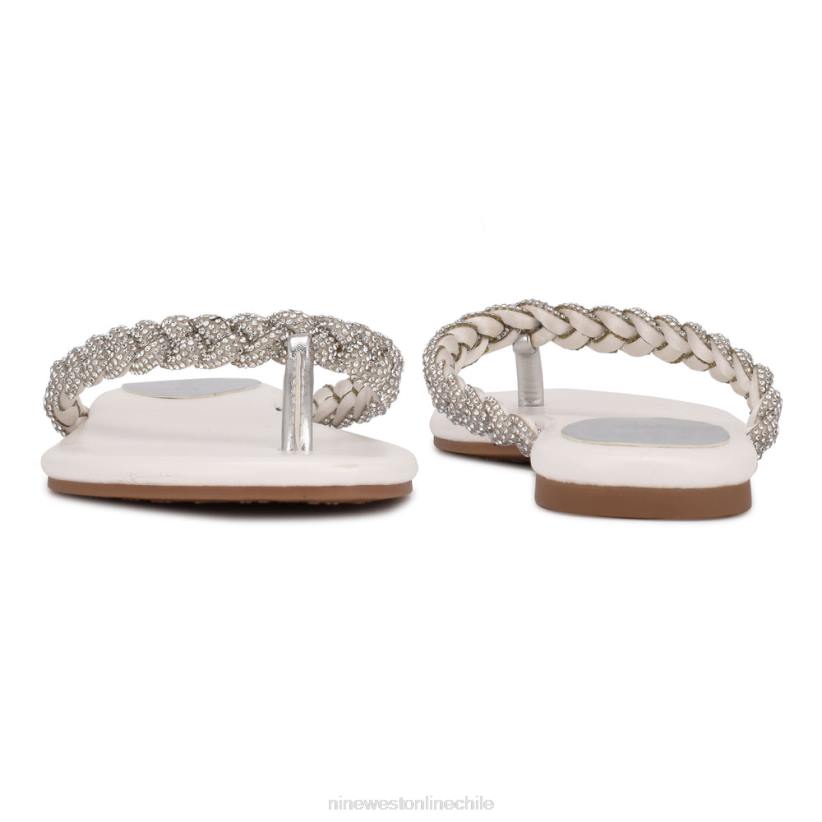 Nine West sandalias planas tinee 2Z2T1964 satén blanco Nine West chile carteras