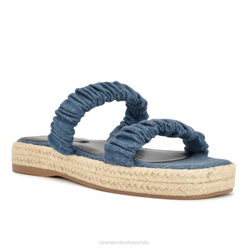 Nine West sandalias planas alpargatas con pavo real 2Z2T42 mezclilla azul Nine West sandals