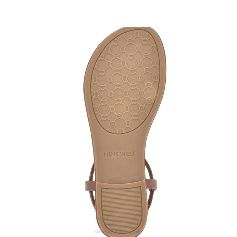 Nine West sandalias planas bassie 2Z2T40 bronceado oscuro Nine West cartera negra