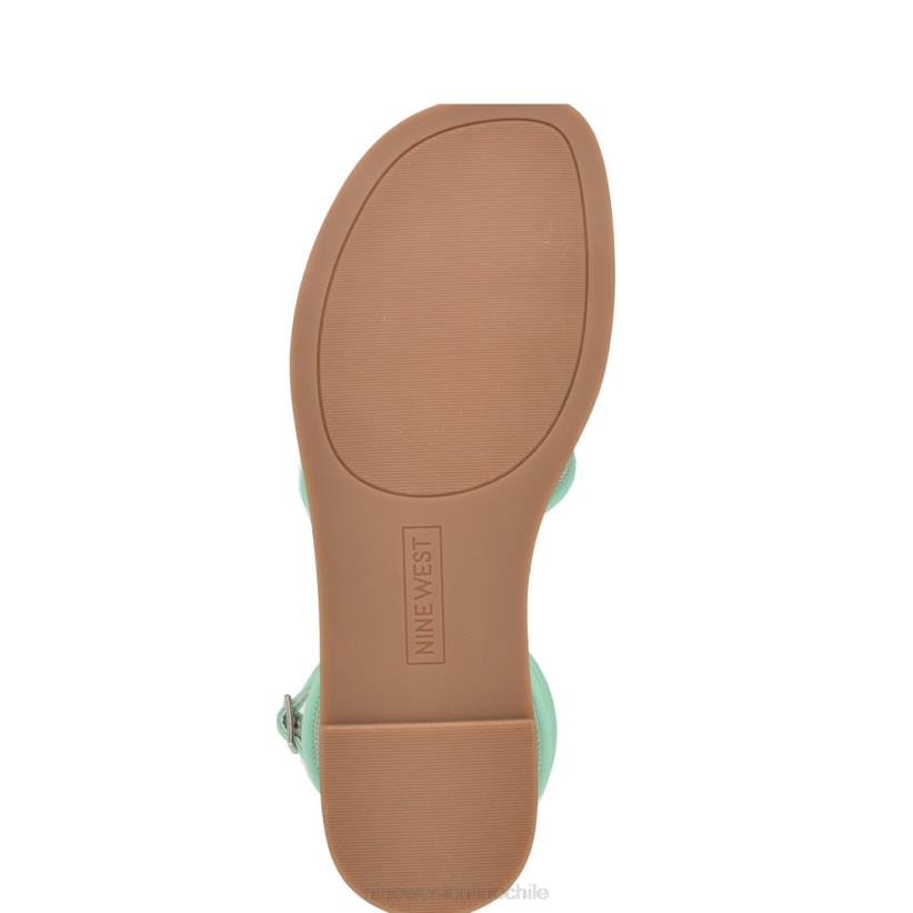 Nine West sandalias planas con tira en el tobillo 2Z2T1070 verde menta Nine West chile carteras