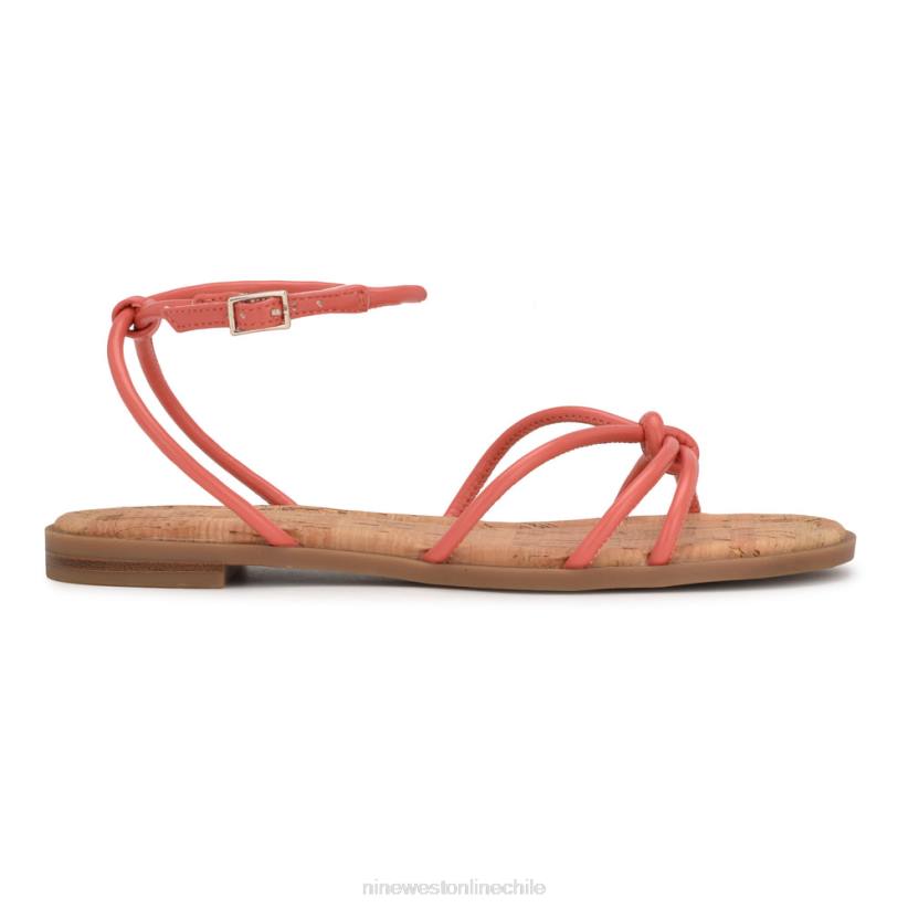 Nine West sandalias planas con tira en el tobillo 2Z2T1071 coral Nine West chile outlet
