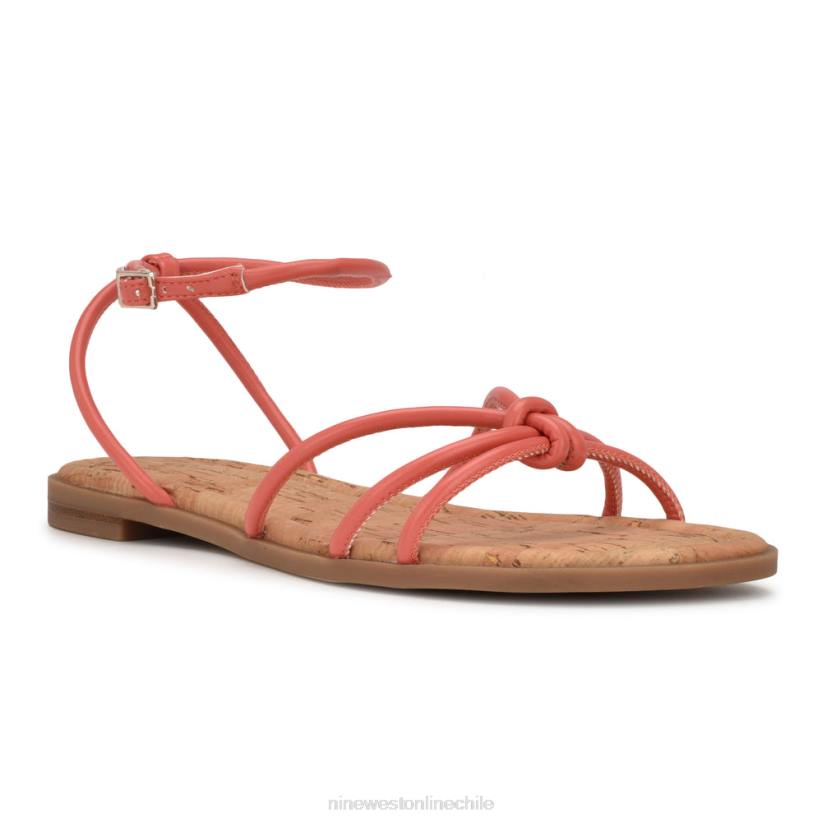 Nine West sandalias planas con tira en el tobillo 2Z2T1071 coral Nine West chile outlet